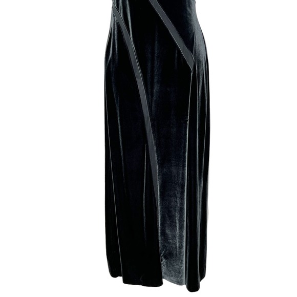 Free People XS Womens Spliced Velvet Maxi Slip Dress Graphite - Picture 5 of 10
